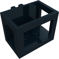 Деталь LEGO Crane Basket 2 x 3 x 2 with Locking Hinge Fingers, Черный