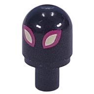 Деталь LEGO Light Cover with Internal Bar / Bionicle Barraki Eye with Dark Purple/Bright Light Yellow Eye print, Черный