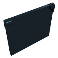 Деталь LEGO Glass for Window 1 x 4 x 3 - Opening, Черный