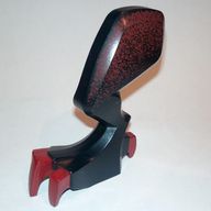 Деталь LEGO Dragon Leg (Fantasy Era) Left with Dark Red Claws and Hip Pattern, Черный