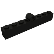 Деталь LEGO Кирпичик шарнирный в сборе в сборе 1 x 8, Черный