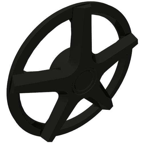 Набор LEGO Wheel Cover 5 Spoke - for Wheel 72206, Черный