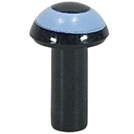 Деталь LEGO Bar 1L with Rounded End with Medium Blue Eye print, Черный