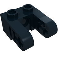 Деталь LEGO Technic Brick 1 x 2 with Hole and Dual Beam Extensions, Черный