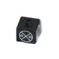 Деталь LEGO Pen Bead, Square with Matoran Alphabet (Circles and Lines) Print, Черный