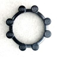 Деталь LEGO Watch, Bezel Round, 8 Studs, Черный