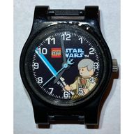 Деталь LEGO Watch Face with LEGO and Star Wars Logos and Obi Wan Kenobi Print, Черный