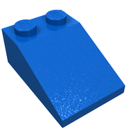 Деталь LEGO Slope 33° 3 x 2 with Grooves in Bottom Tubes, Голубой