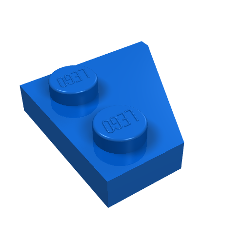 Набор LEGO LEFT PLATE 2x2 27 DEG, Голубой