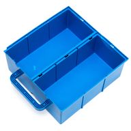 Деталь LEGO Storage Bin with Handle and Slots for Six Compartments, Голубой