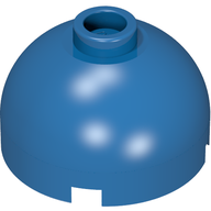 Деталь LEGO Brick, Round 2 x 2 Dome Top - Hollow Stud with Bottom Axle Holder x Shape + Orientation, Голубой