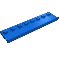 Деталь LEGO Пластина специальная 2 x 8, с направляющей двери, Голубой