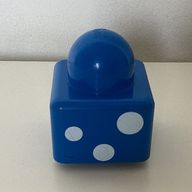 Деталь LEGO Primo Brick 1 x 1 x 1 with Three White Dots, Голубой