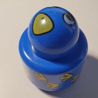 Деталь LEGO Primo Brick 1 x 1 with Round Rattle, Bird and Arrows Print, Голубой