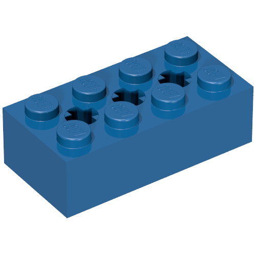 Набор LEGO Brick Special 2 x 4 with 3 Axle Holes, Голубой