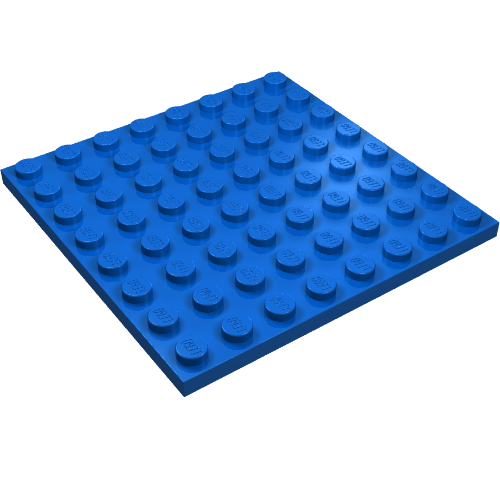 Набор LEGO Plate 8 x 8, Голубой