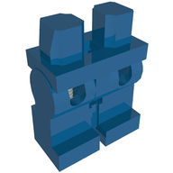 Деталь LEGO Hips and Spring Legs with Silver Springs (Weak), Голубой