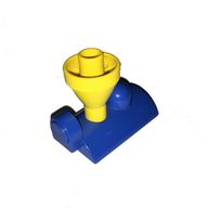 Деталь LEGO Duplo, Train Steam Engine Funnel Top, Yellow Top, Голубой