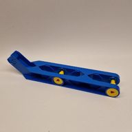 Деталь LEGO Duplo, Toolo Arm 2 x 10 with Angled Arm, with End Clip, Голубой