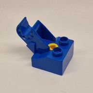 Деталь LEGO Duplo, Toolo Brick with Screw 2 x 2, with Angled Arm with Clip, Голубой
