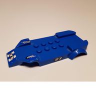 Деталь LEGO Vehicle, Mudguard Fast Food Racer 4 x 10 with Sloped Front, Голубой