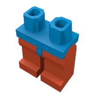 Деталь LEGO Бёдра и красные ноги, Голубой