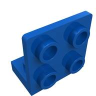 Деталь LEGO Кронштейн перевёрнутый 1 x 2 - 2 x 2, Голубой