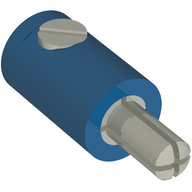 Деталь LEGO Electric, Connector, 1 Way Male Rounded with Cross-Cut Pin (Banana Plug), Голубой