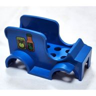 Деталь LEGO Duplo Car Body Grocery Truck with Can and Bottle Print, Голубой