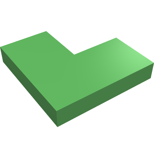 Набор LEGO Tile 2 x 2 Corner, Ярко-зеленый