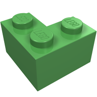 Деталь LEGO Кирпичик угловой 2 x 2, Ярко-зеленый