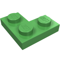 Деталь LEGO Пластина угловая 2 x 2, Ярко-зеленый