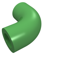 Деталь LEGO DESIGN SHAPE W/ TUBE, CROSSHOLE, Ярко-зеленый