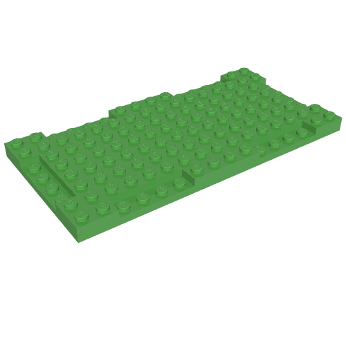Набор LEGO Brick Special 8 x 16 x 2/3 with Six Recessed Edges, Ярко-зеленый