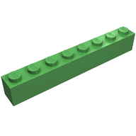 Деталь LEGO Кирпичик 1 x 8, Ярко-зеленый