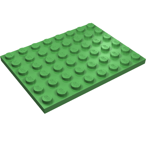 Набор LEGO Plate 6 x 8, Ярко-зеленый