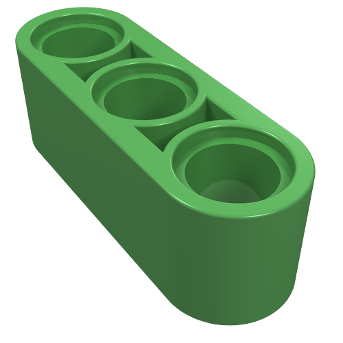 Набор LEGO Technic Beam 1 x 3 Thick, Ярко-зеленый