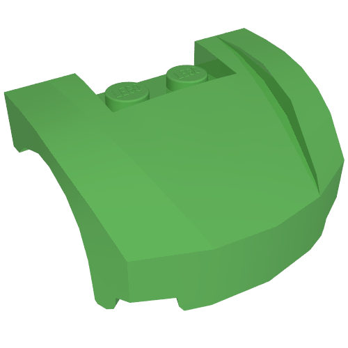 Набор LEGO Vehicle Mudguard 3 x 4 x 1 2/3 Curved Front, Ярко-зеленый