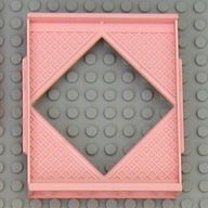 Деталь LEGO Scala Wall, Diamond Shaped Window 8 x 2 x 8, Светлый лососевый