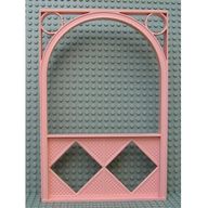 Деталь LEGO Scala Wall, Arched 18 x 2 x 22 2/3, Светлый лососевый