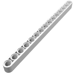 Набор LEGO Technic Beam 1 x 15 Thick, Glow in Dark White