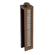 Деталь LEGO Modulex Brick 1 x 1 x 5 with Vertical Grooves, Modulex коричневый