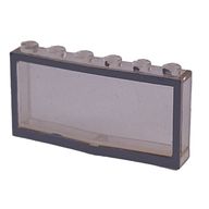Деталь LEGO Modulex Window 1 x 6 x 3 with Gray Border Print, Modulex прозрачный