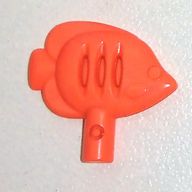 Деталь LEGO Animal Sea Life Fish with Bar, Коралловый