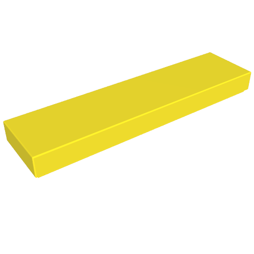 Набор LEGO Tile 1 x 4 with Groove, Vibrant Yellow