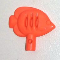 Деталь LEGO Animal Sea Life Fish with Bar, Насыщенный желтый