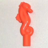 Деталь LEGO Animal Sea Life Sea Horse with Bar, Насыщенный желтый