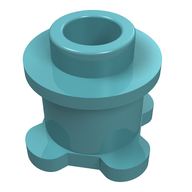 Деталь LEGO Brick 1 x 1 x 2/3 Round with Scala Base, Светло-бирюзовый
