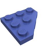 Деталь LEGO Пластина-клин 3 x 3, со срезанным углом, Сиреневый