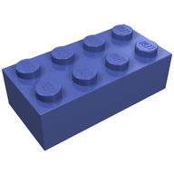 Деталь LEGO Кирпичик 2 x 4, Сиреневый